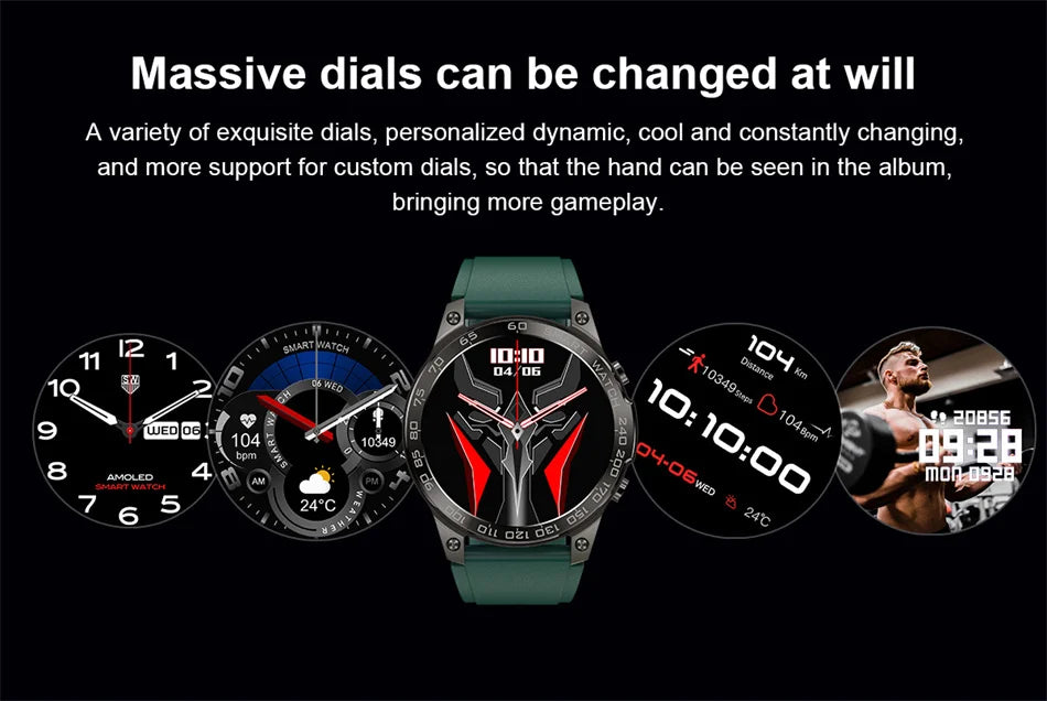 2024 New AMOLED Screen Always Display Time Smartwatch Men Women Siri Voice Assistant Waterproof Bluetooth Call Smart Watch Men