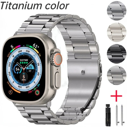 Metal Strap For Apple Watch 49mm 45mm 41mm stainless steel wristband iWatch series Ultra/2 9 8 7 6 5 4 3 SE 44mm 42mm 40mm Belt