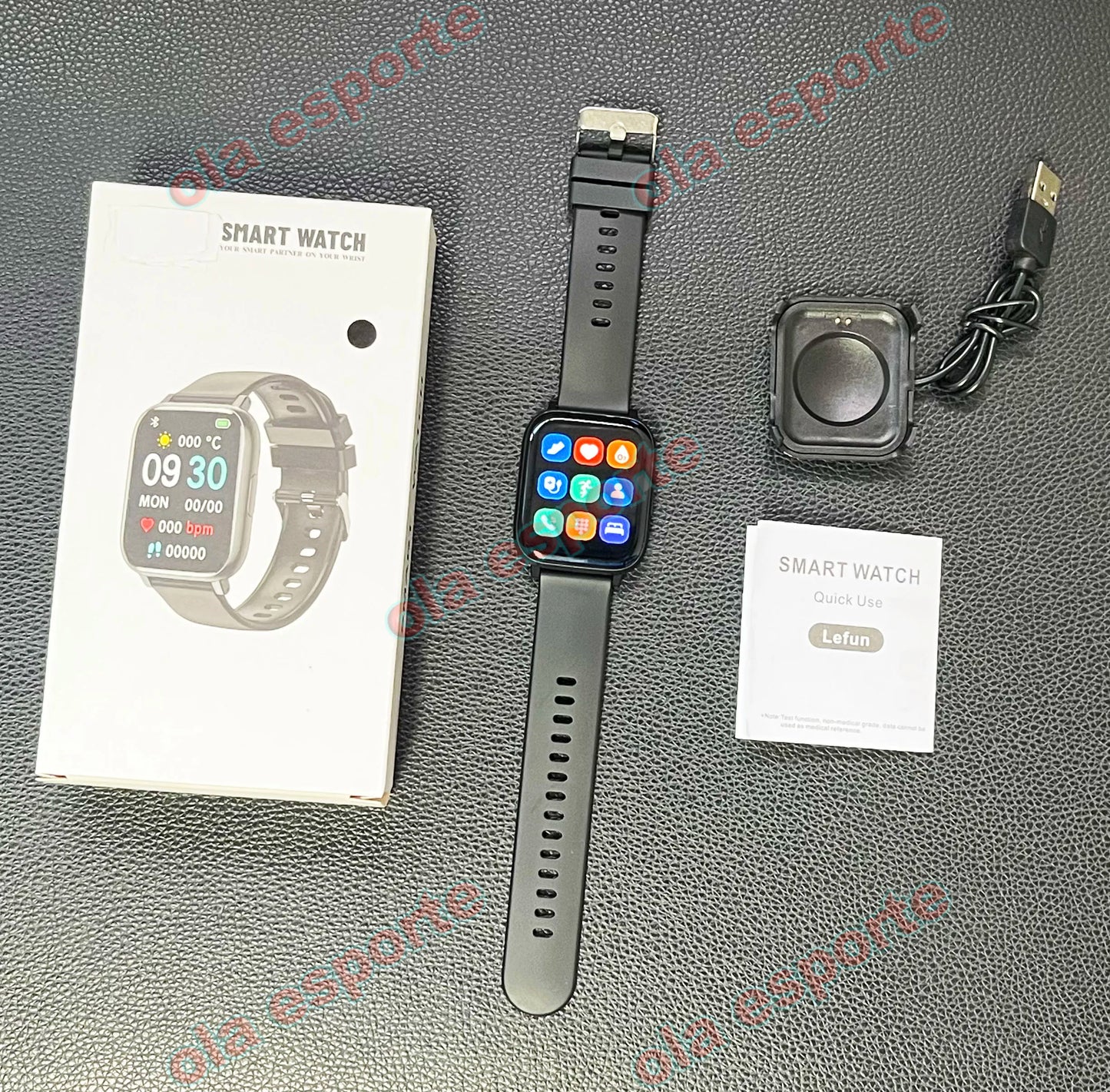 2024 New Smart Watch Support Bluetooth Phone Call Large 1.77" Blood Oxygen Heart Rate Monitor Sport Fitness Smartwatch Women Men