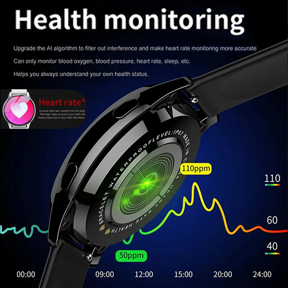 T2 PRO Smart Watch 1.28 Inch Screen Smart Watches IP67 Waterproof Smartwatch Fitness Tracker Heart Rate Blood Oxygen Monitoring