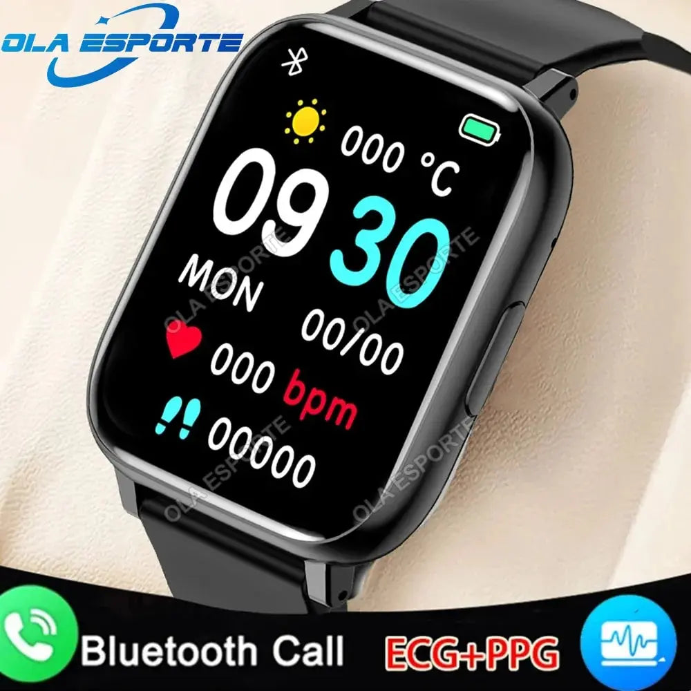 Men And Women Smart Watch Bluetooth Call Sleep Heart Rate Monitor Weather Outdoor Lady Smartwatch 1.77" For Android IOS 2024 New