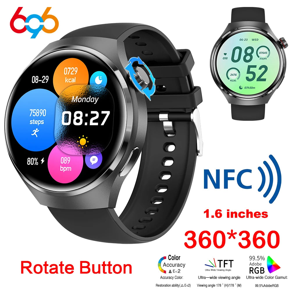 2024 New Sports Smart Watch 1.6 Inch GPS Track Blue Tooth Call Smartwatch Men Heart Rate ECG PPG Watches Women Message push