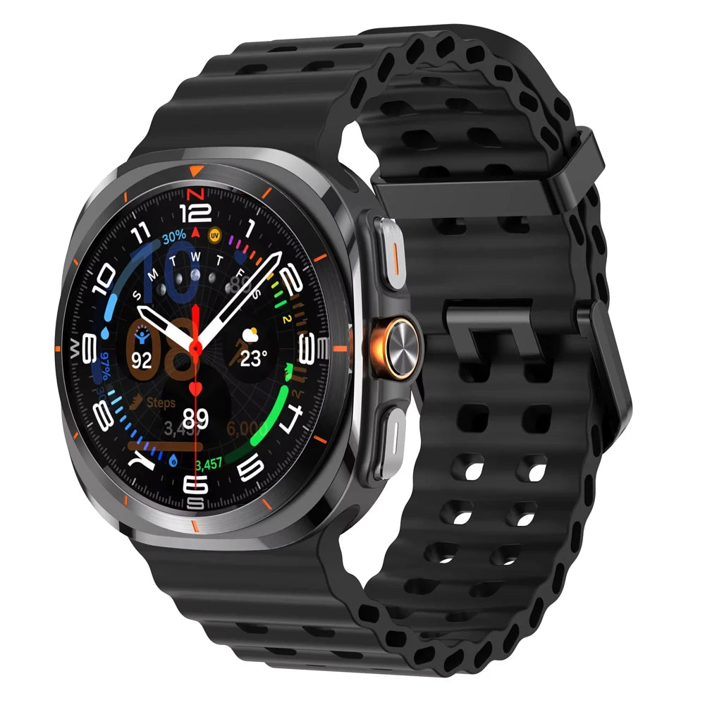 Original Strap for Samsung Galaxy watch Ultra 47mm accessories Marine Silicone Sport Bracelet Correa Galaxy watch 7 Ultra Band