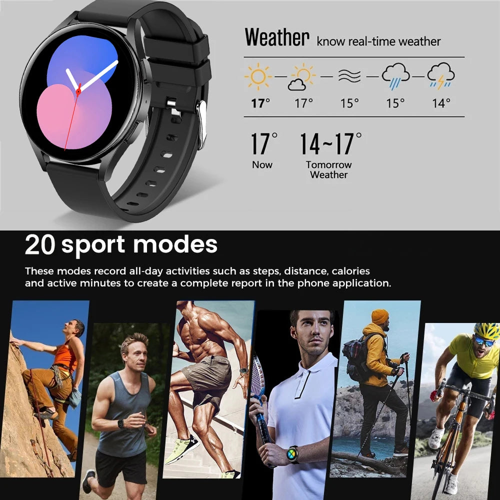 2024 New Smart Watch Men Women for Android IOS Heart Rate Blood Pressure Fitness Tracker Bluetooth Call Women Smartwatch Man