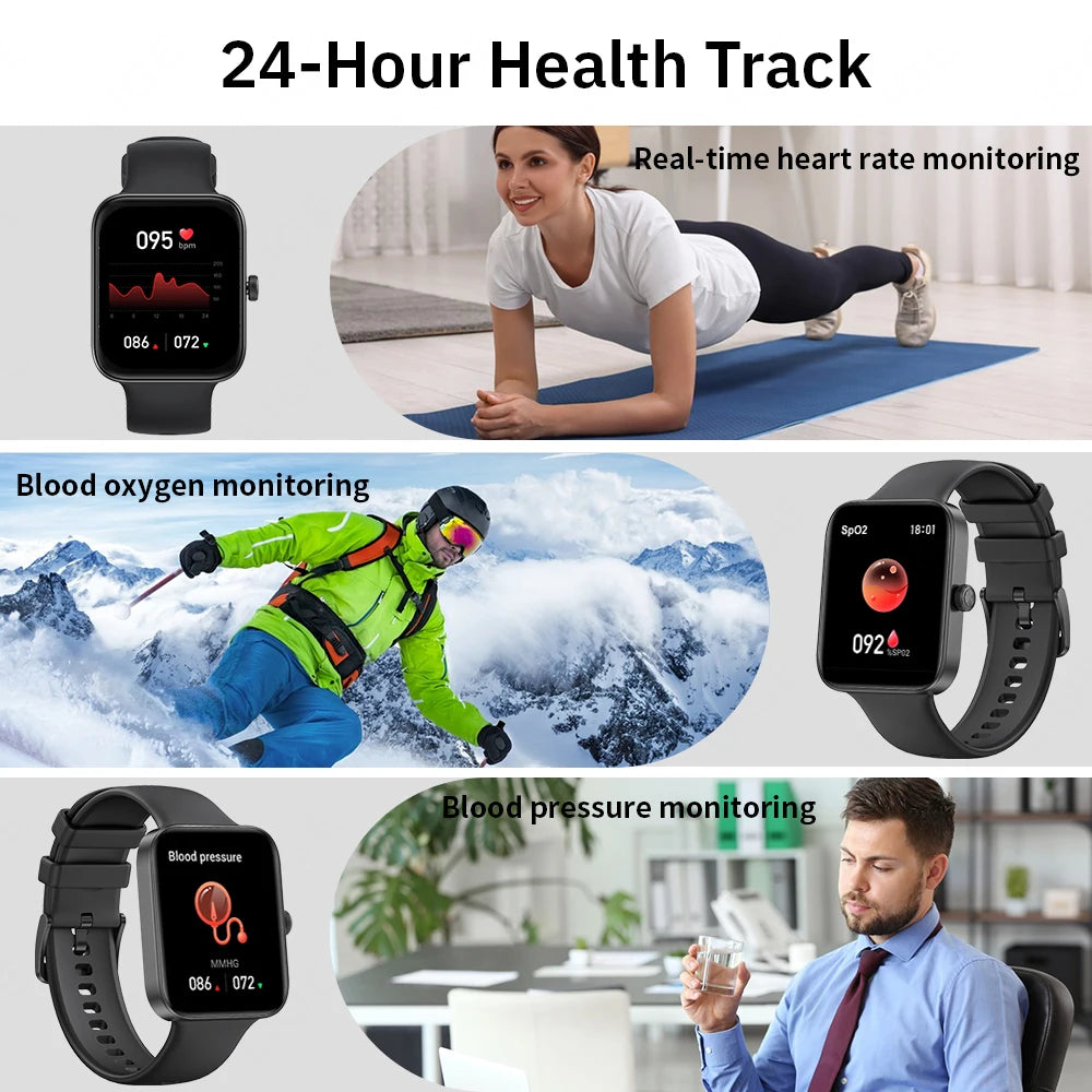 LIGE Smart Watch Men 2024 Bluetooth Calling IP67 Waterproof Sport Fitness Tracker Music Control Women Smartwatch For Android IOS