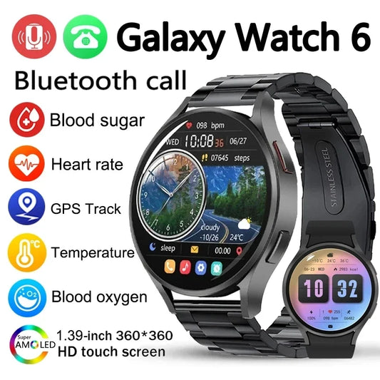 2024New GPS Tracker Sports Fitness Watch 6 Smart Watch Voice Assistant Bluetooth Call IP68 Waterproof Men Women Smartwatch