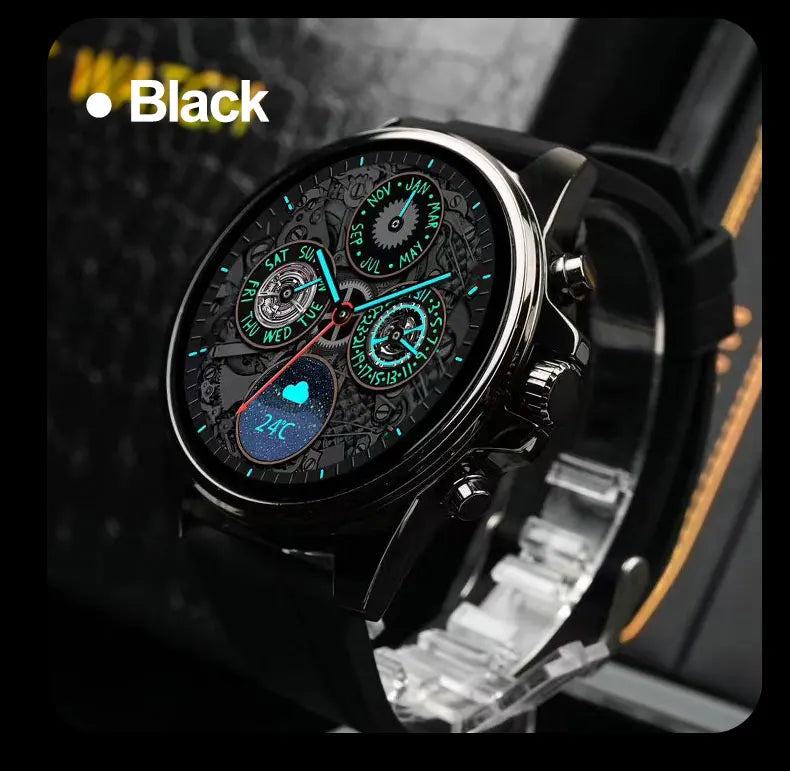 HT11 Smart Watch 1GB ROM Local Music Photo Album AMOLED 1.43 Inch Recording Men Smartwatch Wireless Charging Bluetooth Call 2024