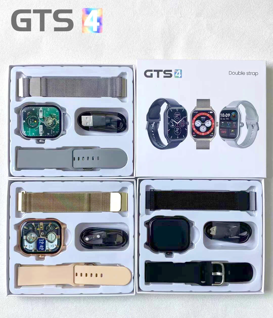 2024 New Arrival GTS4 smartwatch BT Call Heart Rate Calories Sports Fitness Tracker OEM Smartwatch for Men Women