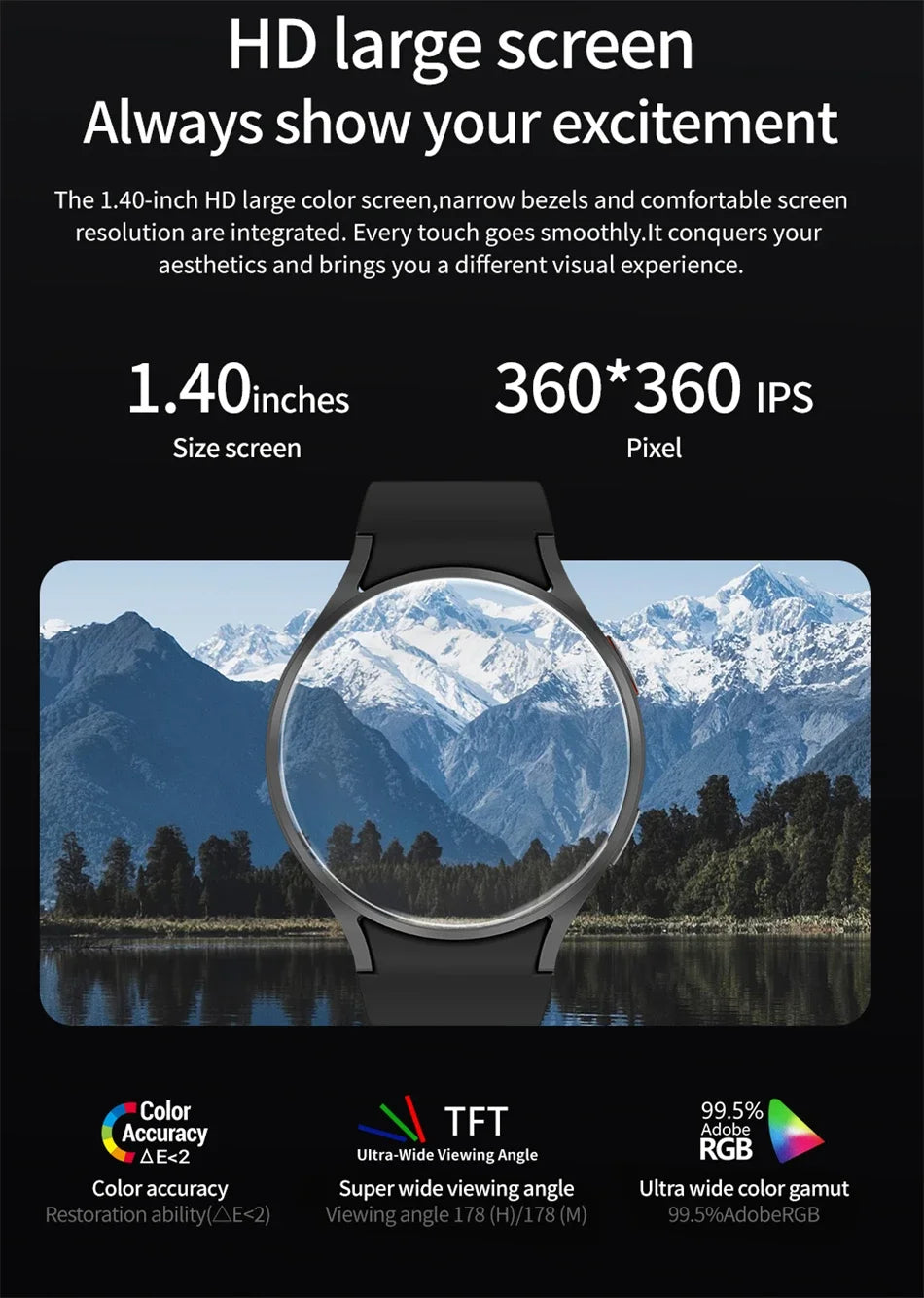 Zordai 2024 New OD6 Smartwatch For Samsung Galaxy Watch 6 Classic Smart Watch Men Women Bluetooth Call AMOLED AI Voice NFC Watch