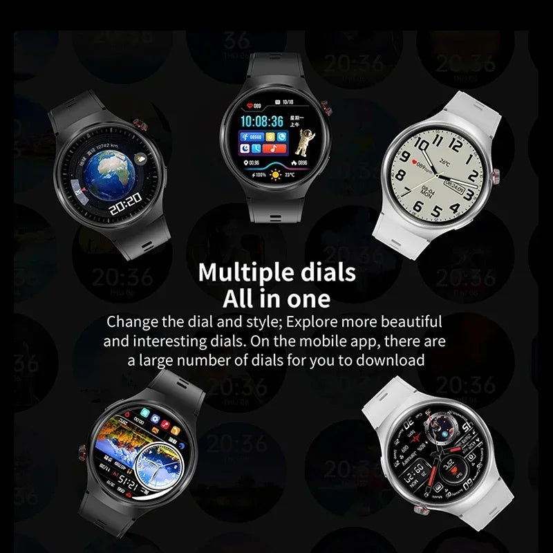 for Huawei Watch GT4 Pro Men Smart Watch AMOLED Customized Dial Sports Fitness Tracker Bluetooth Call Sports Smartwatch New 2024