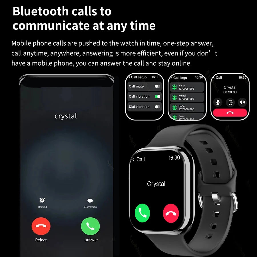 2024 For Apple Watch 9 Smart Watch Women Ultra Series 9 NFC Smartwatch Men BT Call Waterproof Wireless Charge 2.05" Screen Watch