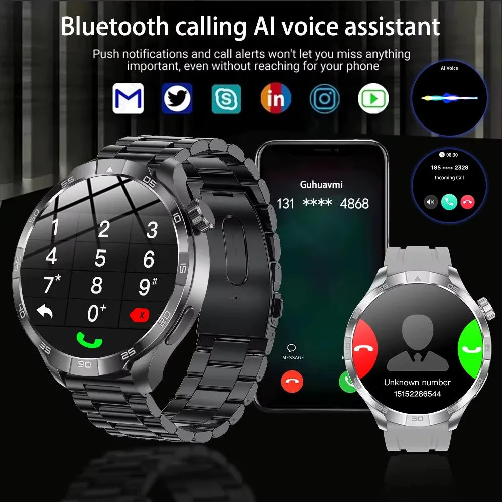 New GPS Smart Watch Men For Huawei Xiaomi 1.85 HD Always Display Screen Heart rate Bluetooth Call NFC IP68 Waterproof Smartwatch