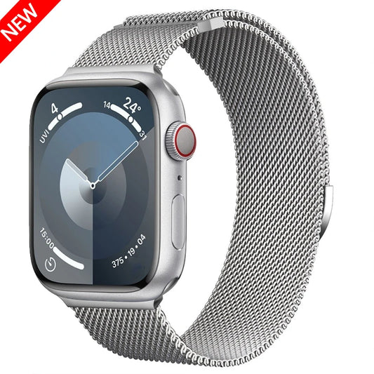 Metal Strap For Apple Watch Ultra 2 49mm 9 8 7 45mm 41mm Milanese Loop Breathable Wristband iWatch 6 5 4 SE 44mm 40mm 42mm Band