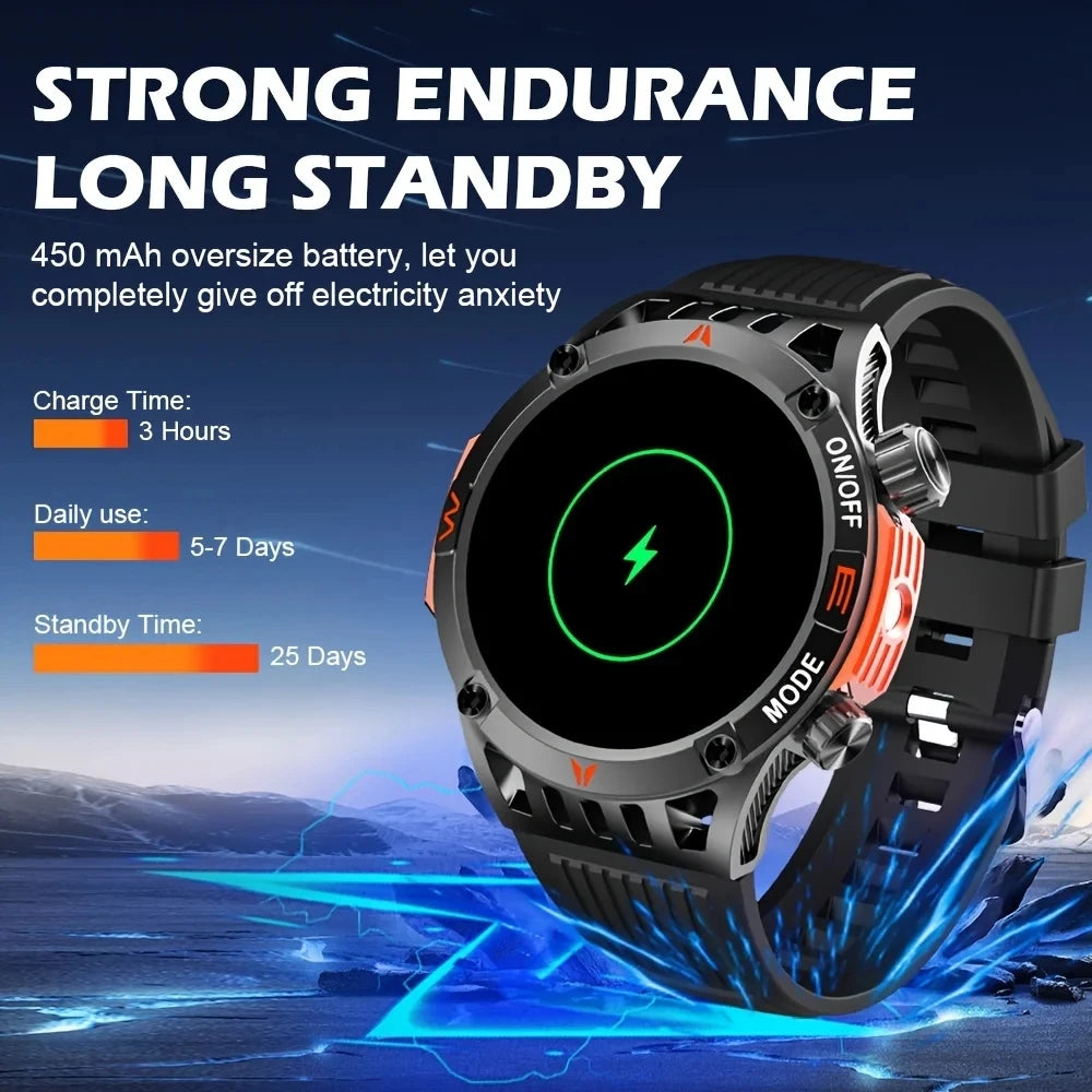 For Huawei Xiaomi 2024 New Smart Watch Men's 1.46 inch Fitness Tracker GPS Sport IP68 Waterproof Bluetooth Talk Smartwatches Man