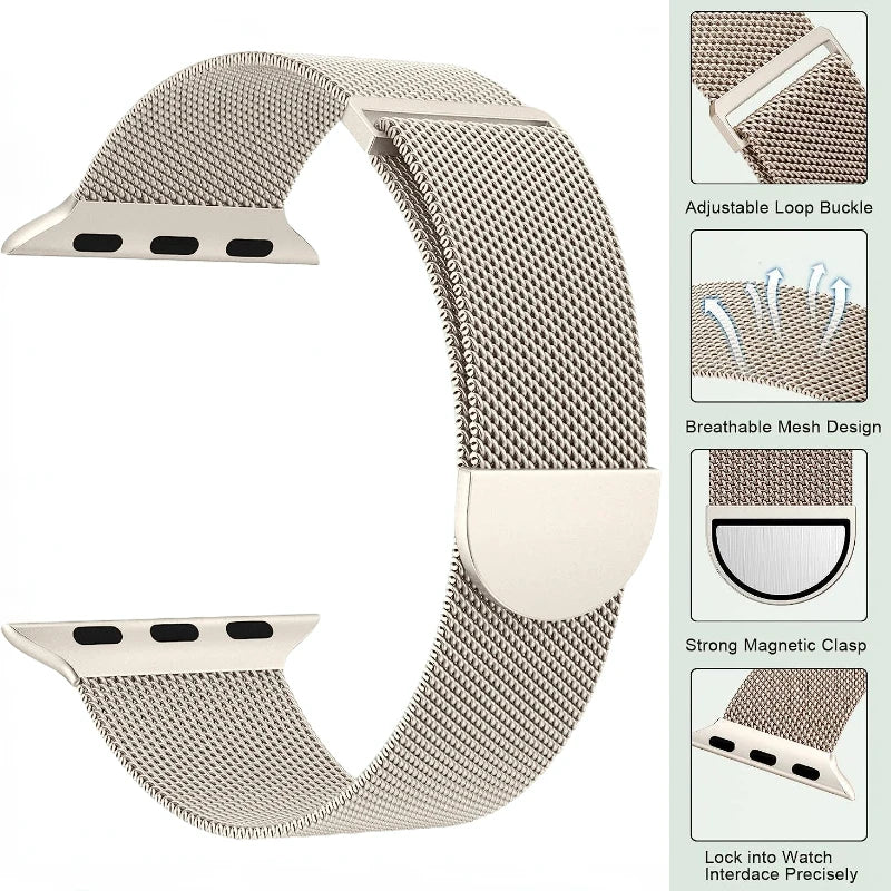 Metal strap For Apple watch Ultra 49mm 9 8 7 45mm 41mm Magnetic suction bracelet wristband For iWatch 6 5 4 3 SE 44mm 40mm 42mm