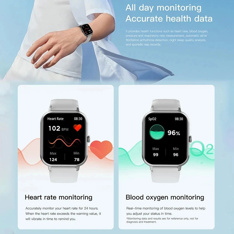 Women Smart Watch Bluetooth Call Connected Phone Music Fitness GPS Sports Bracelet Sleep Monitor 1.83inch Lady Smartwatch 2024