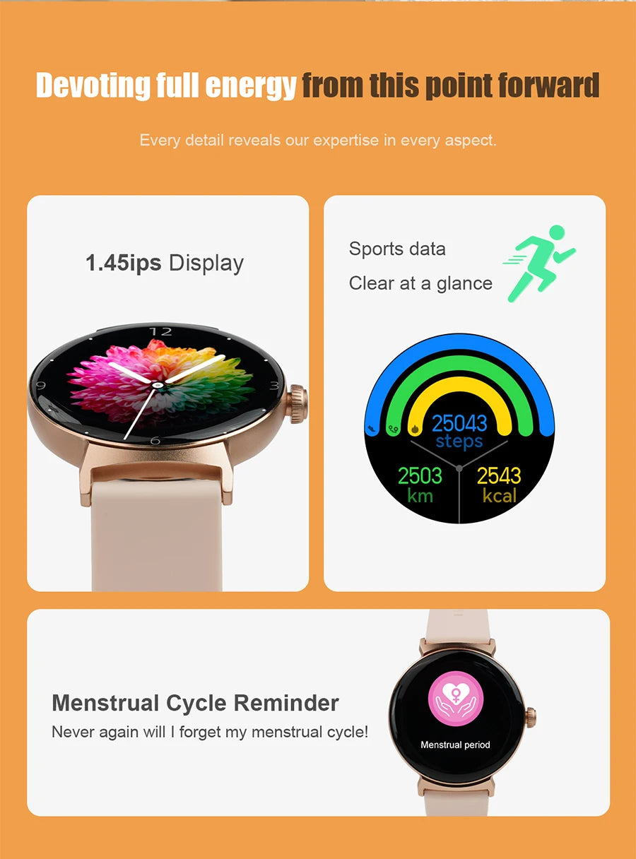 DT4 New Smart Watch for Women Bluetooth Call AMOLED Round Screen IP67 WearPro 3D Surround Vision 2024 New DT NO.1 Smartwatches