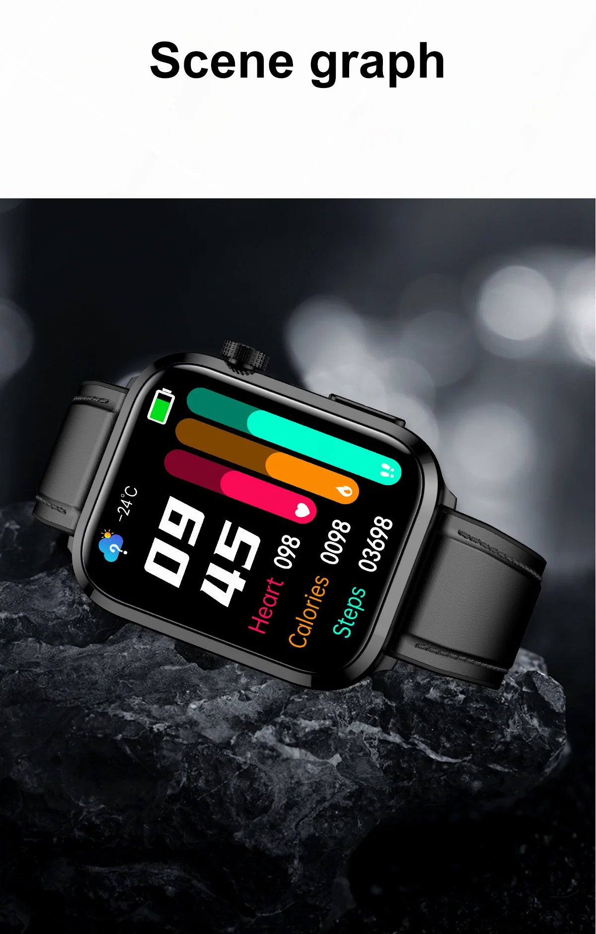 2024 New Smart Watch Men Blood Sugar Uric Acid Watches Fitness Tracker Clock Heart Rate Health Bluetooth Call Smartwatch ECG PPG