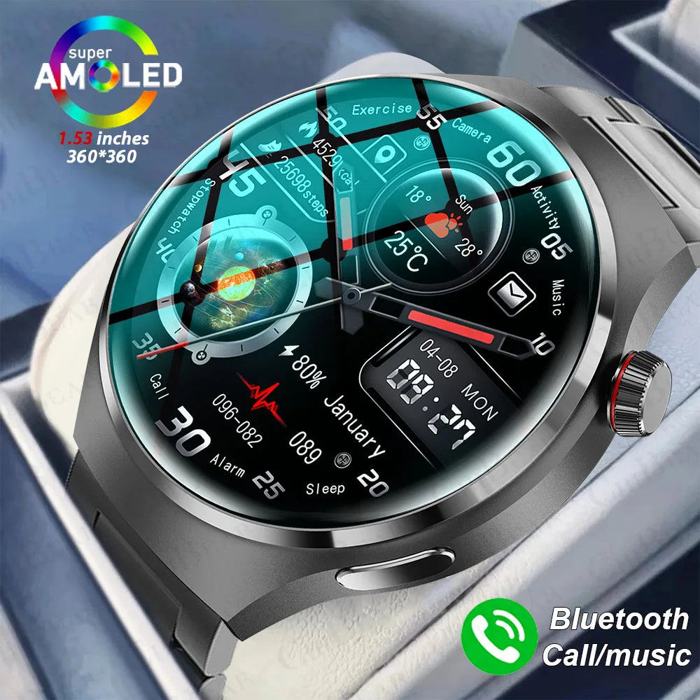 2024 New 360*360 AMOLED HD Screen Smartwatch Men GPS Motion Tracking IP68 Waterproof Health Monitoring Bluetooth Call SmartWatch