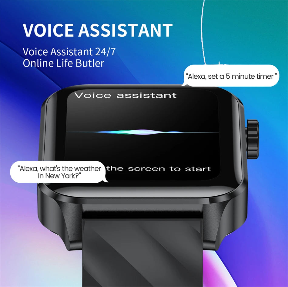 LIGE Smart Watch Women Voice Assistant Bluetooth Call Bracelet IP68 Waterproof Sports Watch Sleep Monitoring Smartwatch Men 2024