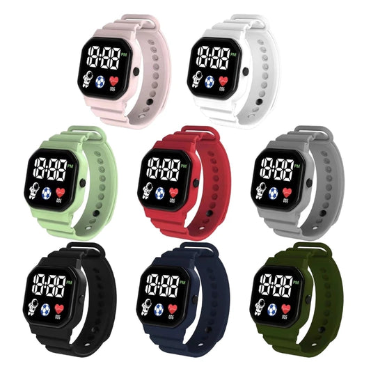 Lightweight Digital Watch LED Sports Watch Students Watch for Boys Girls Gift