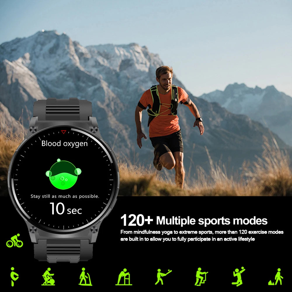 2024 New NFC Smart Watch Men ECG+PPG Compass Temperature GPS Sports Fitness Tracker Bluetooth Call Smartwatch For Huawei Watch 4