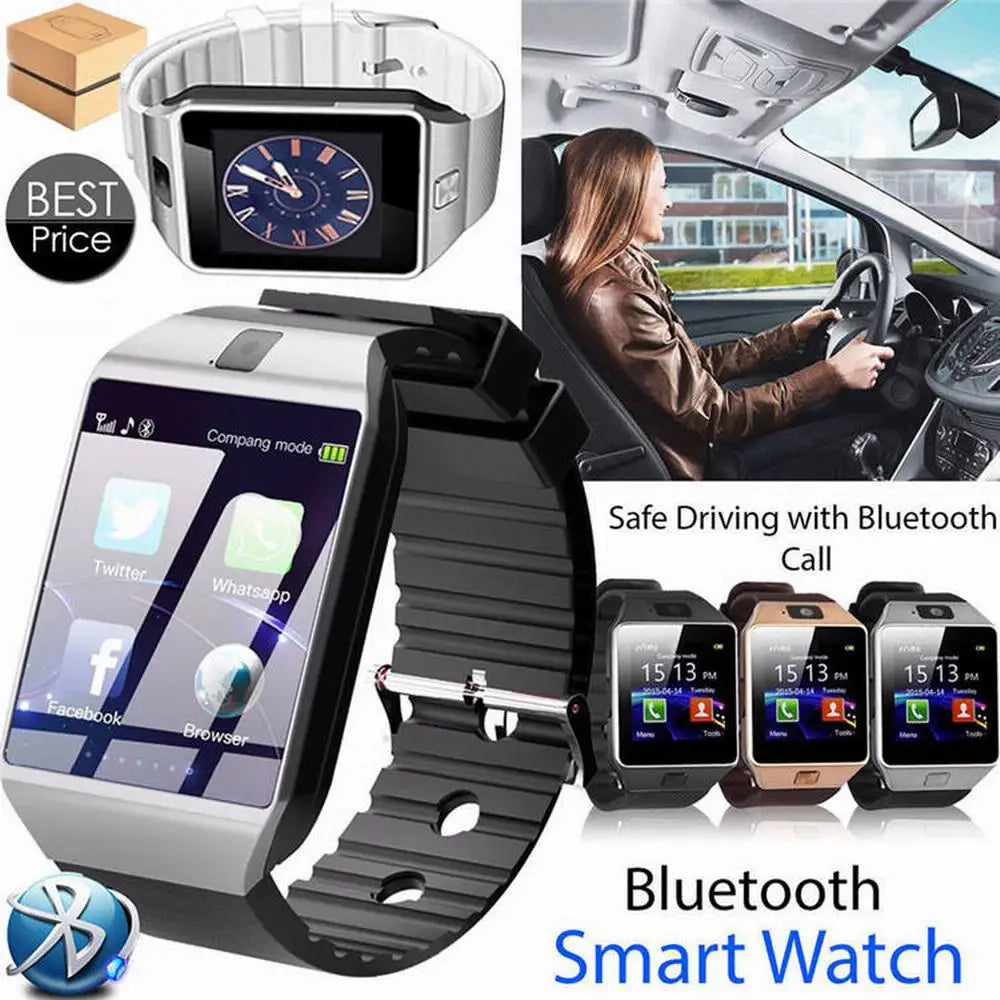 DZ09 Smart Watch TF SIM Card Digital Touch Screen Camera Smartwatch Bluetooth Remote Camera WristWatch For IOS & Android Phones