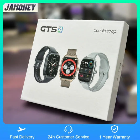 2024 New Arrival GTS4 smartwatch BT Call Heart Rate Calories Sports Fitness Tracker OEM Smartwatch for Men Women