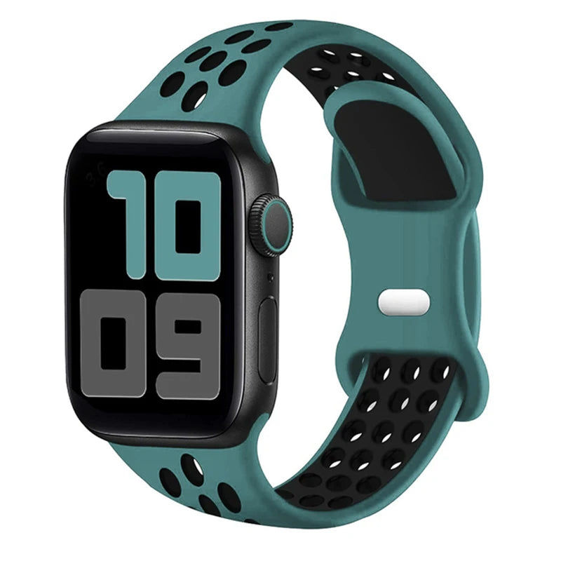 Silicone Strap for Apple Watch Band Ultra 2 49mm 38mm 42mm Sport Bracelet iWatch Series 9 8 7 41mm 45 mm 7 6 SE 5 4 3 44mm 40mm