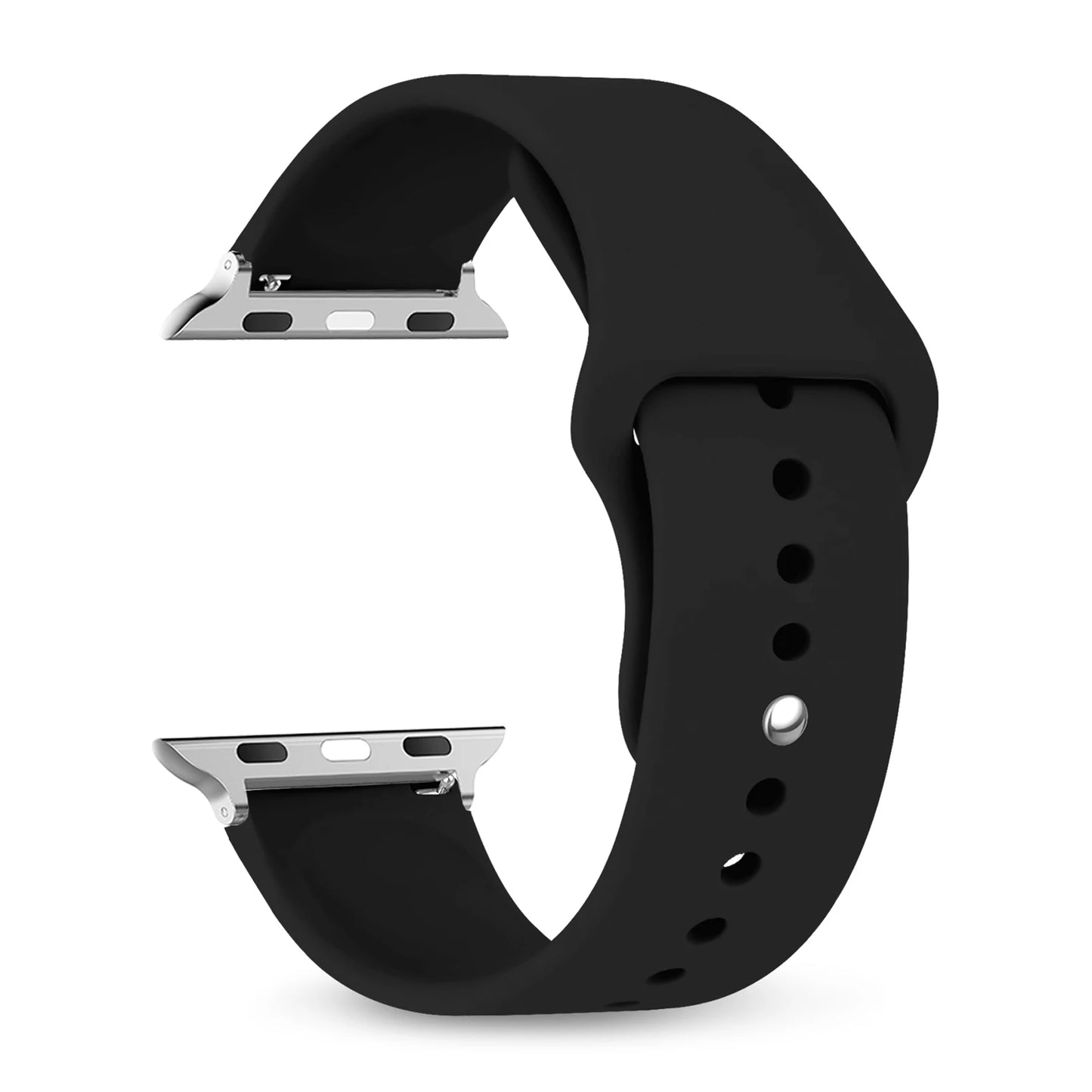 Silicone Strap For Apple Watch band 40mm 45mm 44mm 49mm 41mm 38mm 42mm Silicone bracelet iWatch series se 9 8 7 6 5 ultra 2 band