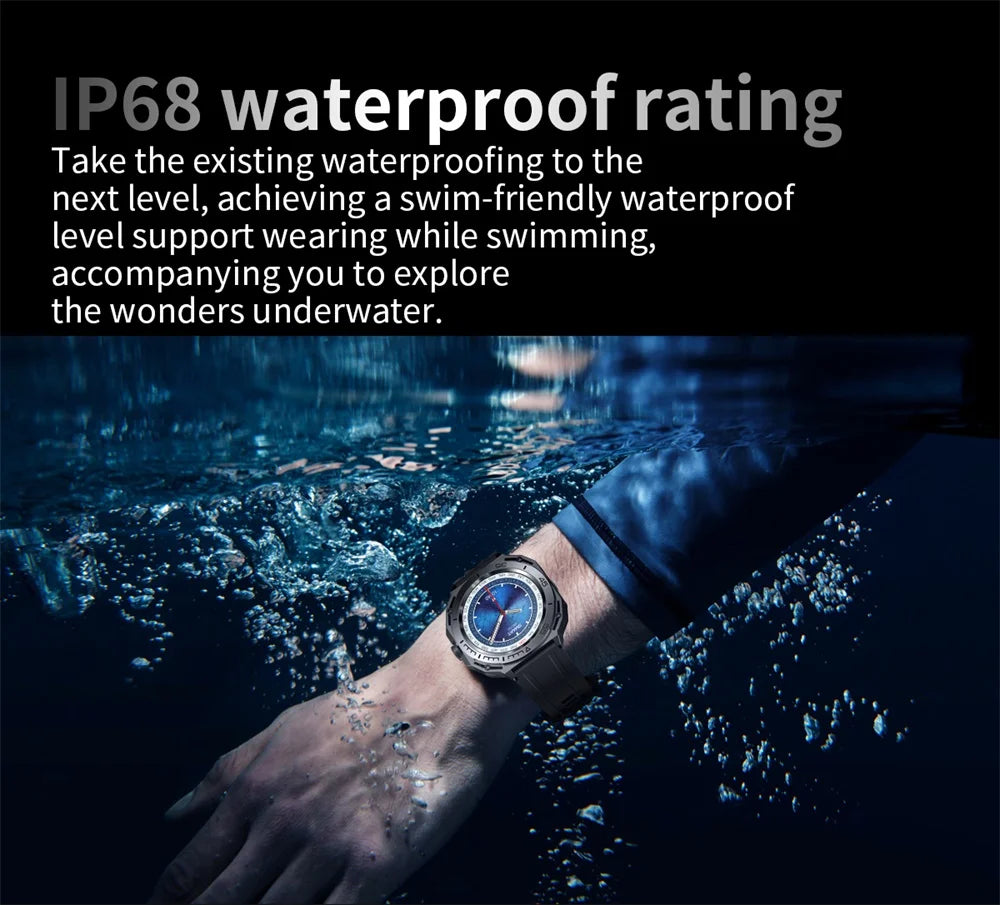 New Double Strap Blue Tooth Call Men Smart Watch Sound Recording Heart Rate IP68 Waterproof Health monitoring 2024 Smartwatch