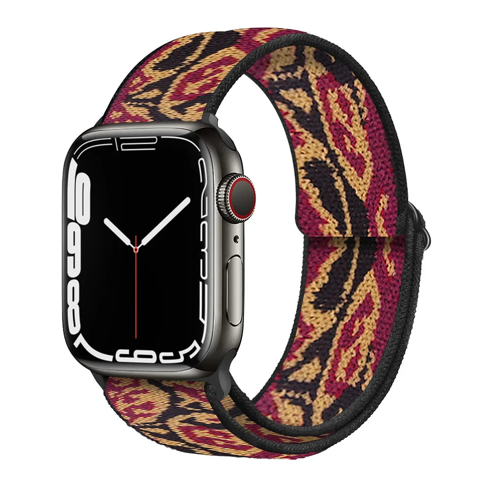 Nylon Loop Strap for Apple Watch Band 44mm 40mm 45mm 49mm 41mm 42mm 38mm 44 45 mm Bracelet iWatch Series Ultra 8 7 6 5 4 SE Band