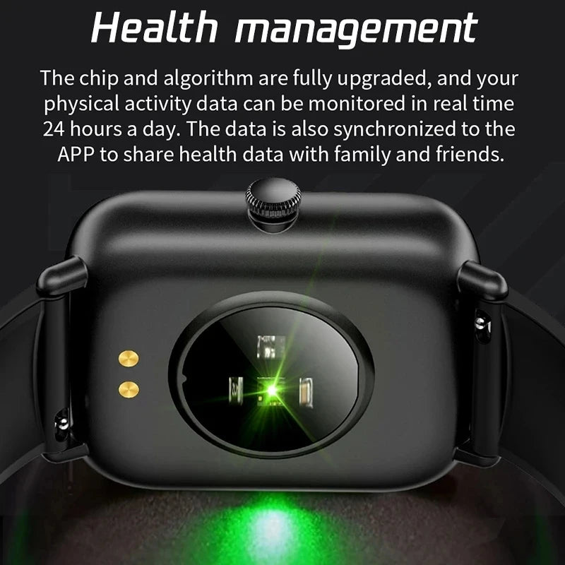 2024 Bluetooth Heart Rate Monitor Smart Watch Men Full Touch Dial Call Fitness Tracker IP67 Waterproof Smartwatch  for IOS Andro