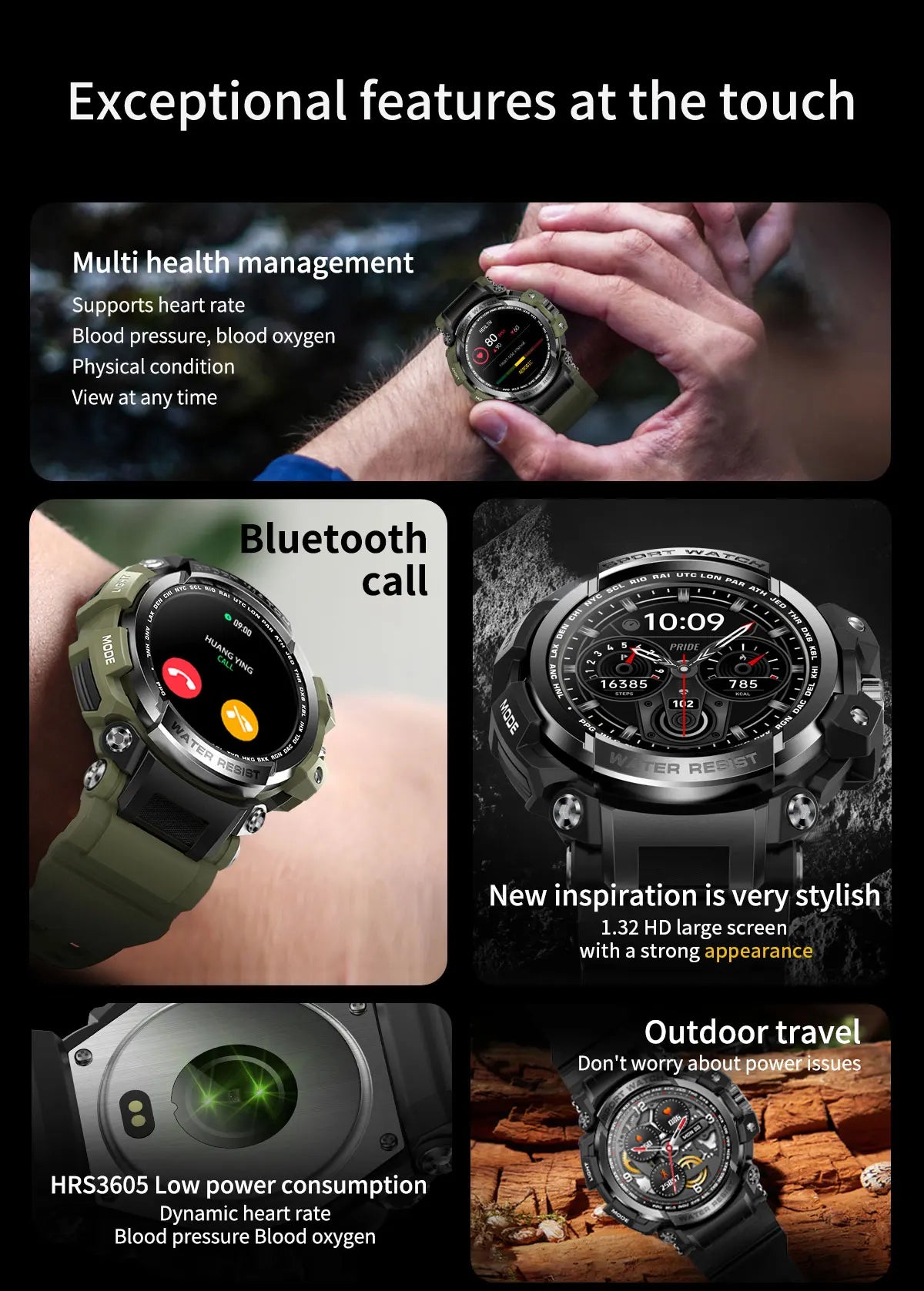 2024 LC16 Blood Pressure Blood Oxygen Heart Rate Sleep Monitoring Exercise Tracking Bluetooth Call Smartwatch For Men And Women