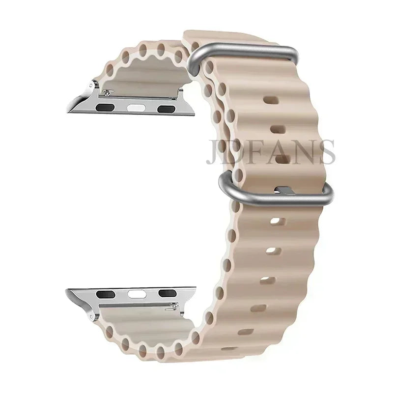 Ocean strap For Apple watch Ultra 49mm band 44mm 45mm 40mm 41mm 42mm silicone Original 1:1 bracelet iWatch series 8 7 6 5 4 9 se