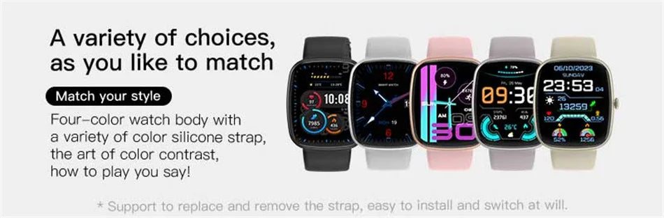 2024 ChiBear Smart Watch Women 1.8-Inch Amoled HD Screen 123+Sport Modes Fitness Heart Rate Waterproof Bluetooth Call Smartwatch