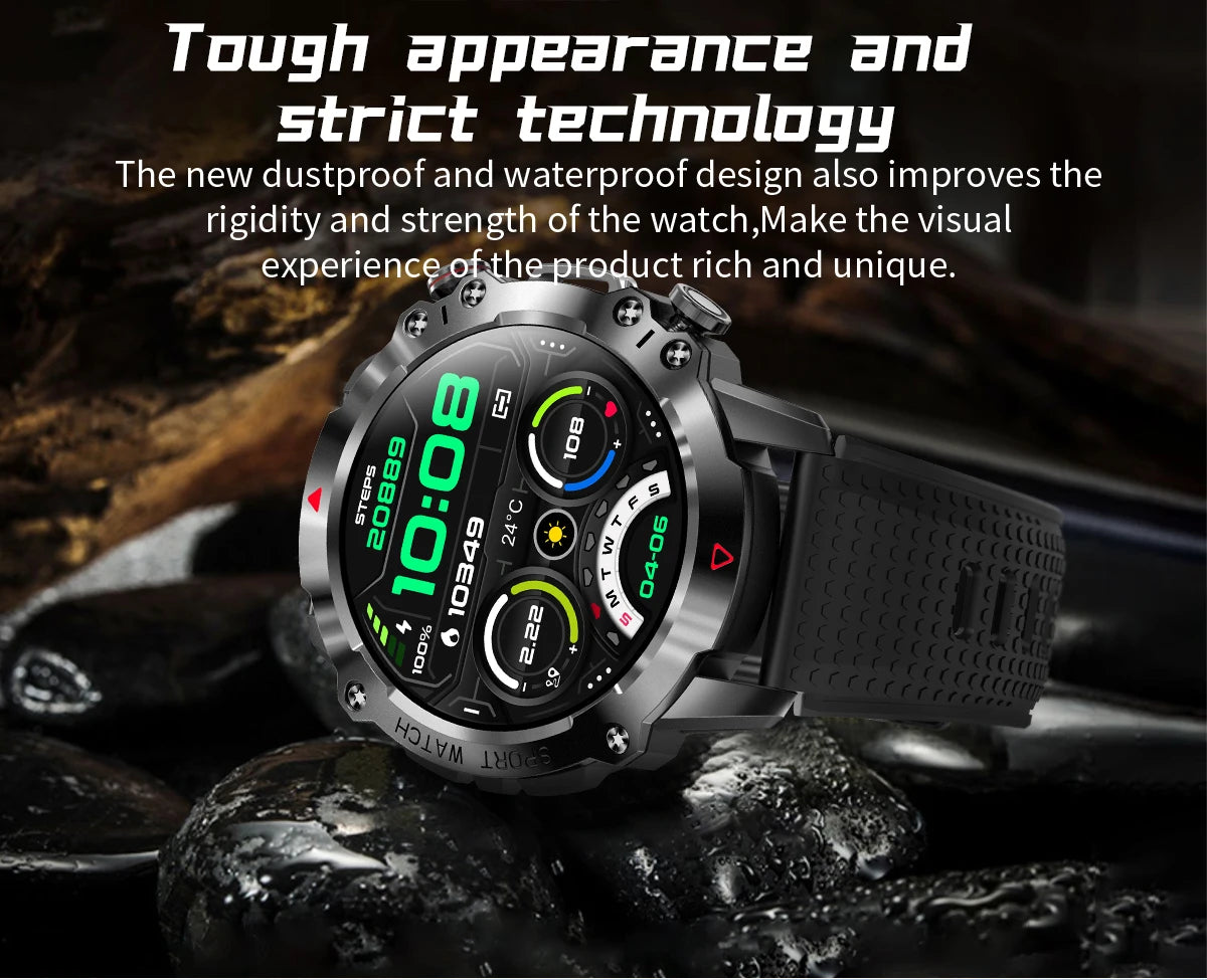 2024 New1.39" Bluetooth Call Smart Watch Men Outdoor Sport Fitness Heart Rate Health Monitoring Smartwatch for Android IOS Phone