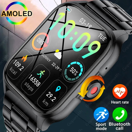 2024 Women Smart Watch Men Full Touch Screen Heart Rate Fitness Tracker Ladies Watch Bluetooth Call Smart Clock for Android IOS