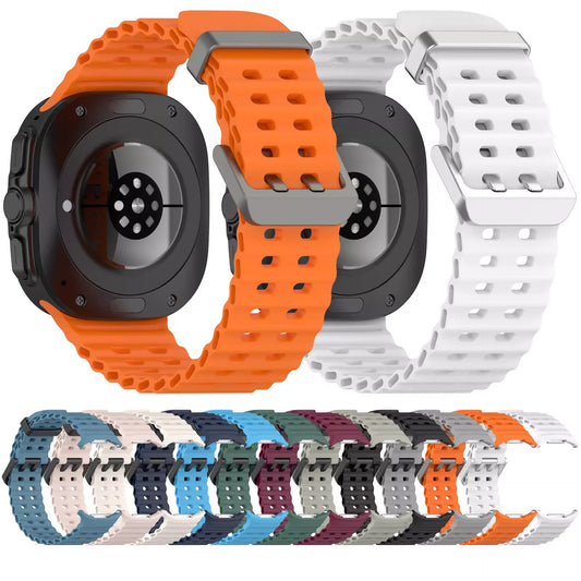 Ocean Band For Samsung Galaxy Watch ultra Strap 47mm Accessories Sport silicone Bracelet correa Galaxy Watch 7 ultra 47mm Strap