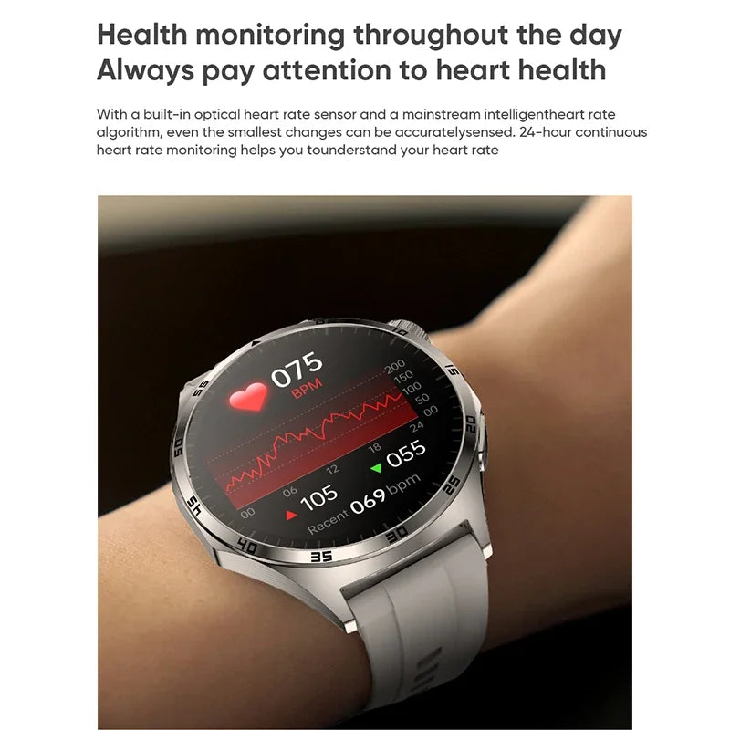 2024 New Men Blood Sugar Smartwatch Laser Treatment Blood Lipid Uric Acid Blood Sugar Fitness Tracker Bluetooth Call Smart Watch