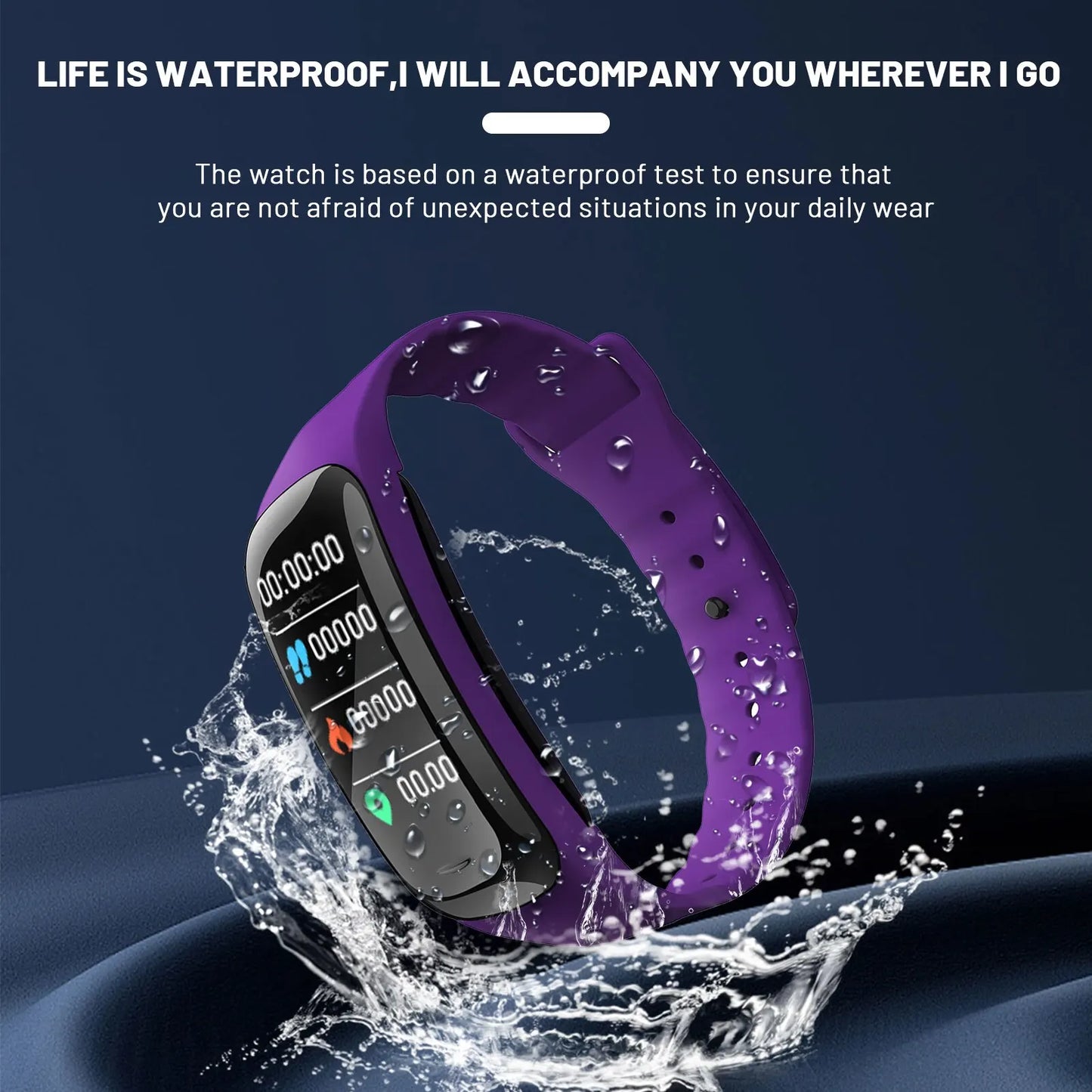 C1 P Smart Watch Men Women Bluetooth Step Counting Sports Bracelet Fitness Tracker Heart Rate Blood Pressure Sleep