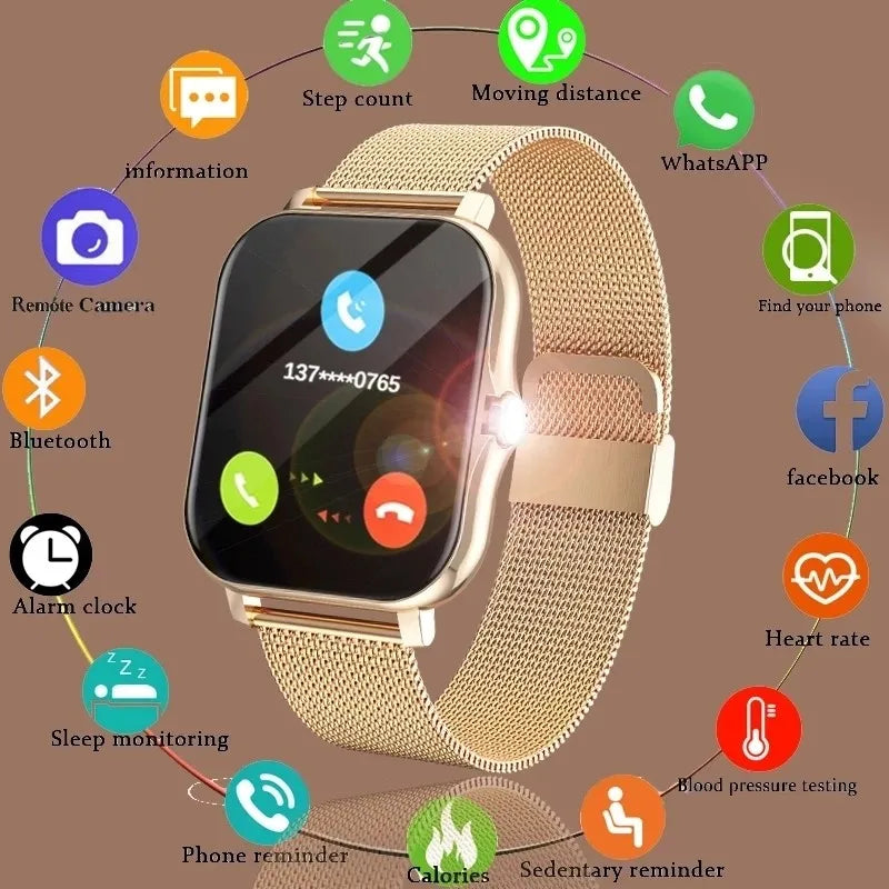 Original 1.83'' Smart Watch Clock Fitness Heart Monitor Sport Smartwatch Bluetooth Calls Watches for Men Women PK Amazfit 2024