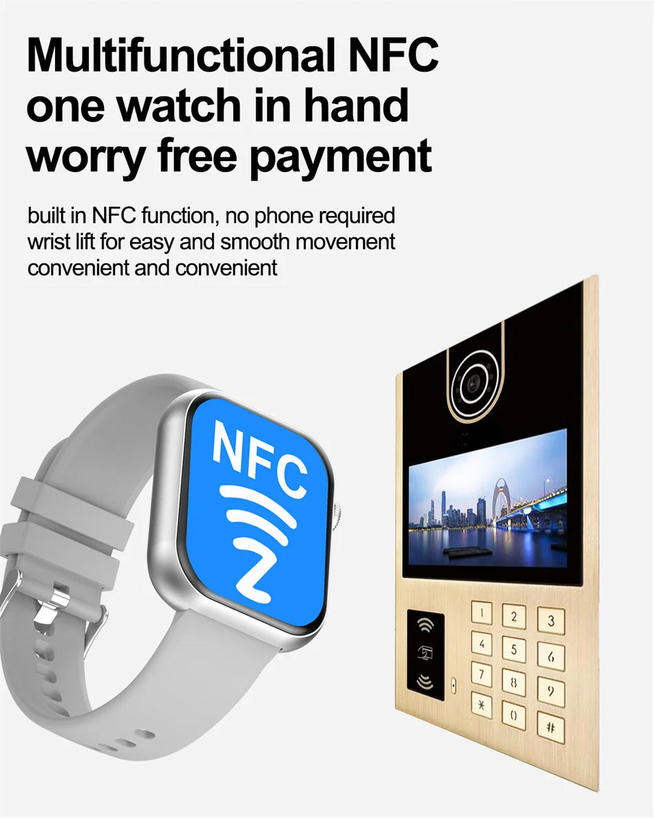 NFC ECG+PPG 1.81 inch Bluetooth Call Smartwatch Men Support 120 Sport 2024 New Women Rotary keys Smart Watch For HUAWEI XIAOMI