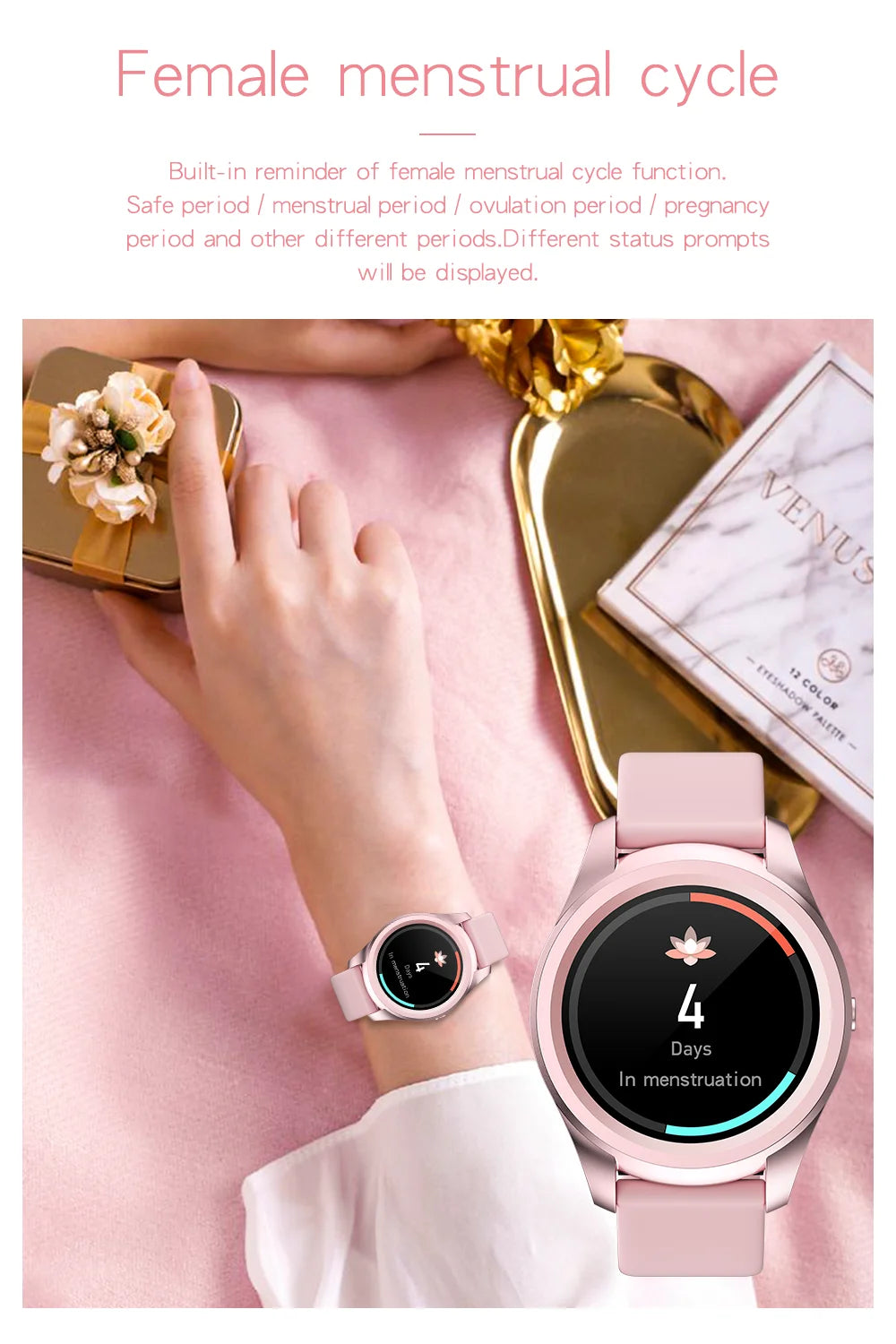 1.28‘‘ Full HD Touch Screen Smart Watch 2024 Bluetooth Call Watches For Women Health Monitor Sport Fitness Women Smartwatch