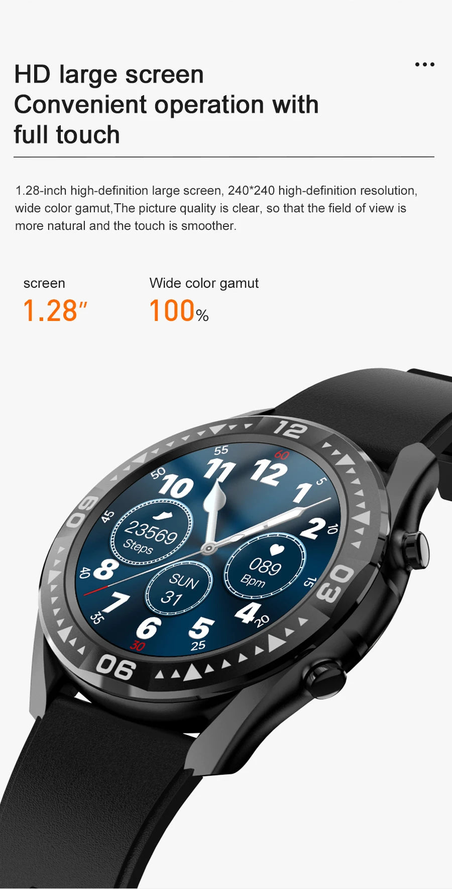 2024 New Smart Watch With 8G Memory BT Call Full Touch Screen IP67 Waterproof Men Smartwatch For Android IOS HUAWEI XIAOMI Phone