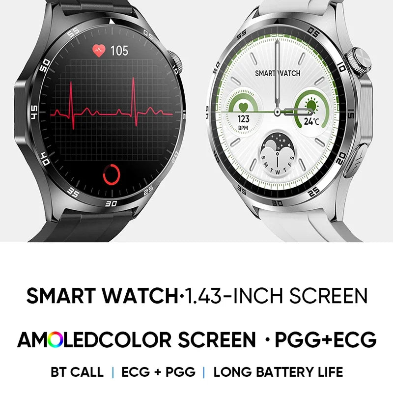 2024 New Men Blood Sugar Smartwatch Laser Treatment Blood Lipid Uric Acid Blood Sugar Fitness Tracker Bluetooth Call Smart Watch