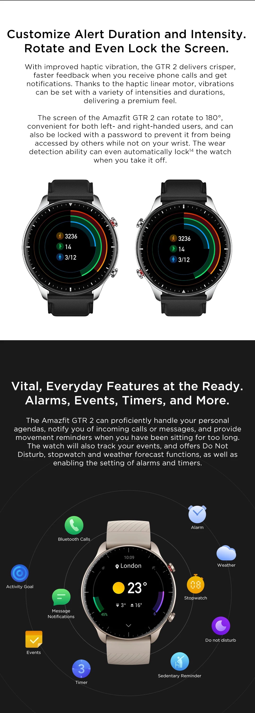 [New Version] Amazfit GTR 2 New Version Smartwatch 46mm  Alexa Curved Bezel-less Design Ultra-long Battery Life Smart Watch