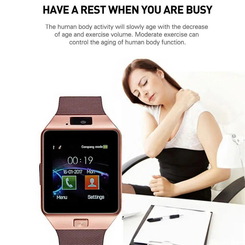 Multifunction Dz09 Sports Women's Watches Support Tf Card Ram 128m+rom 64m Smartwatch For Samsung Huawei Xiaomi Android Phone