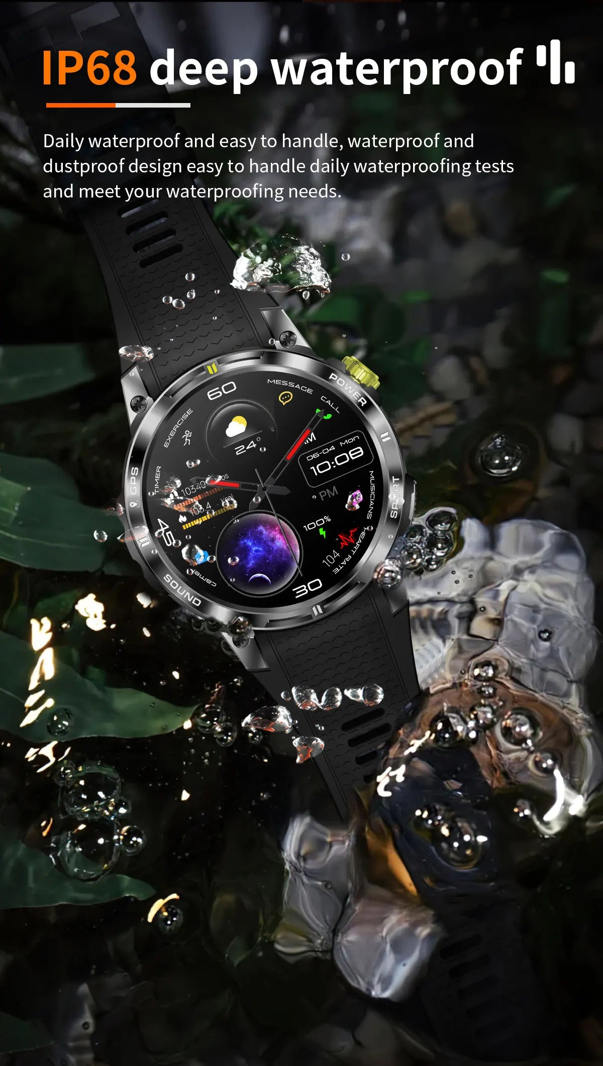 2024 New GPS Smart watch for men 1.508" AMOLED 466*466  HD Bluetooth calling smartwatch Suitable for Android ios smart watches