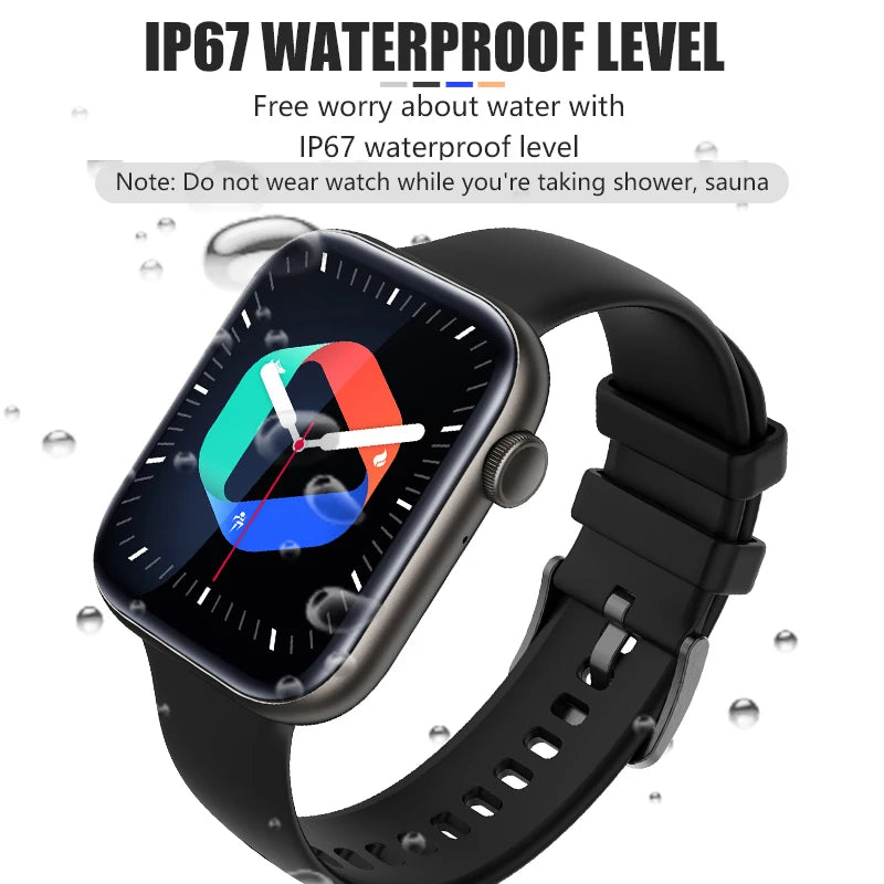 For Android IOS Watch 1.81 inch Bluetooth Call Smartwatch Men Support 120 Sports  2024 New Women Rotary keys Smart Watch +Box